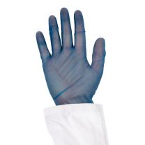 Blue Metal Detectable Disposable Vinyl Gloves (Box of 100) - AS LOW AS $7.57 PER BOX